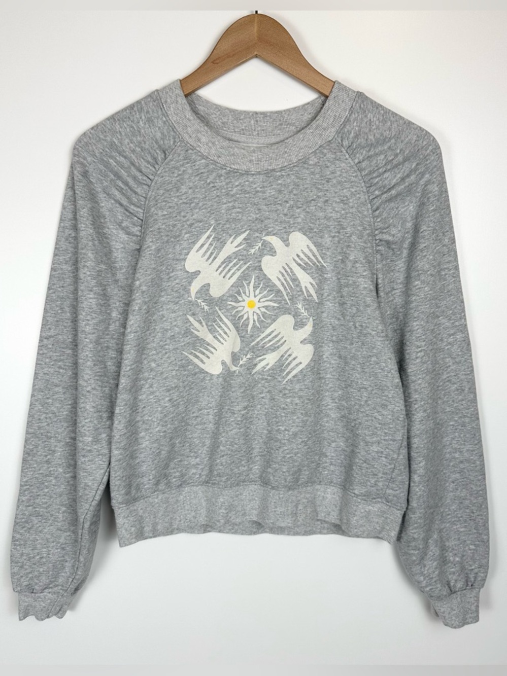 Anthropologie Jason Yun Doves Graphic Sweatshirt